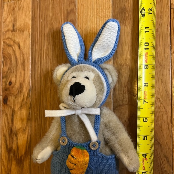 Super Adorable Vintage Teddy Bear in A Bunny Outfit by HugFun Intl Inc - Picture 5 of 9